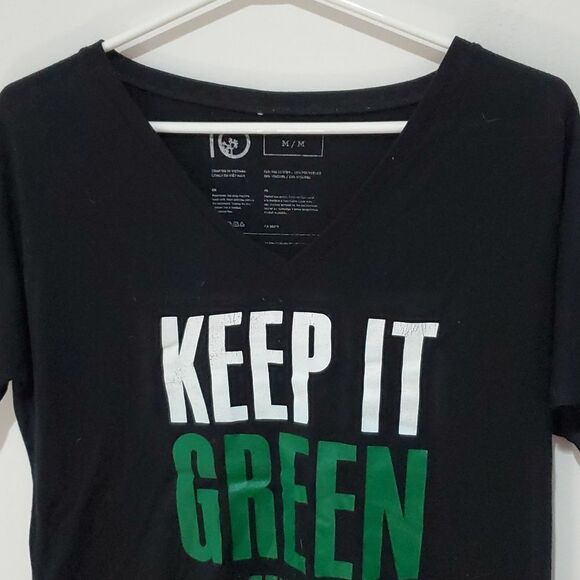 TENTREE medium black short sleeve v neck short - Picture 2 of 7